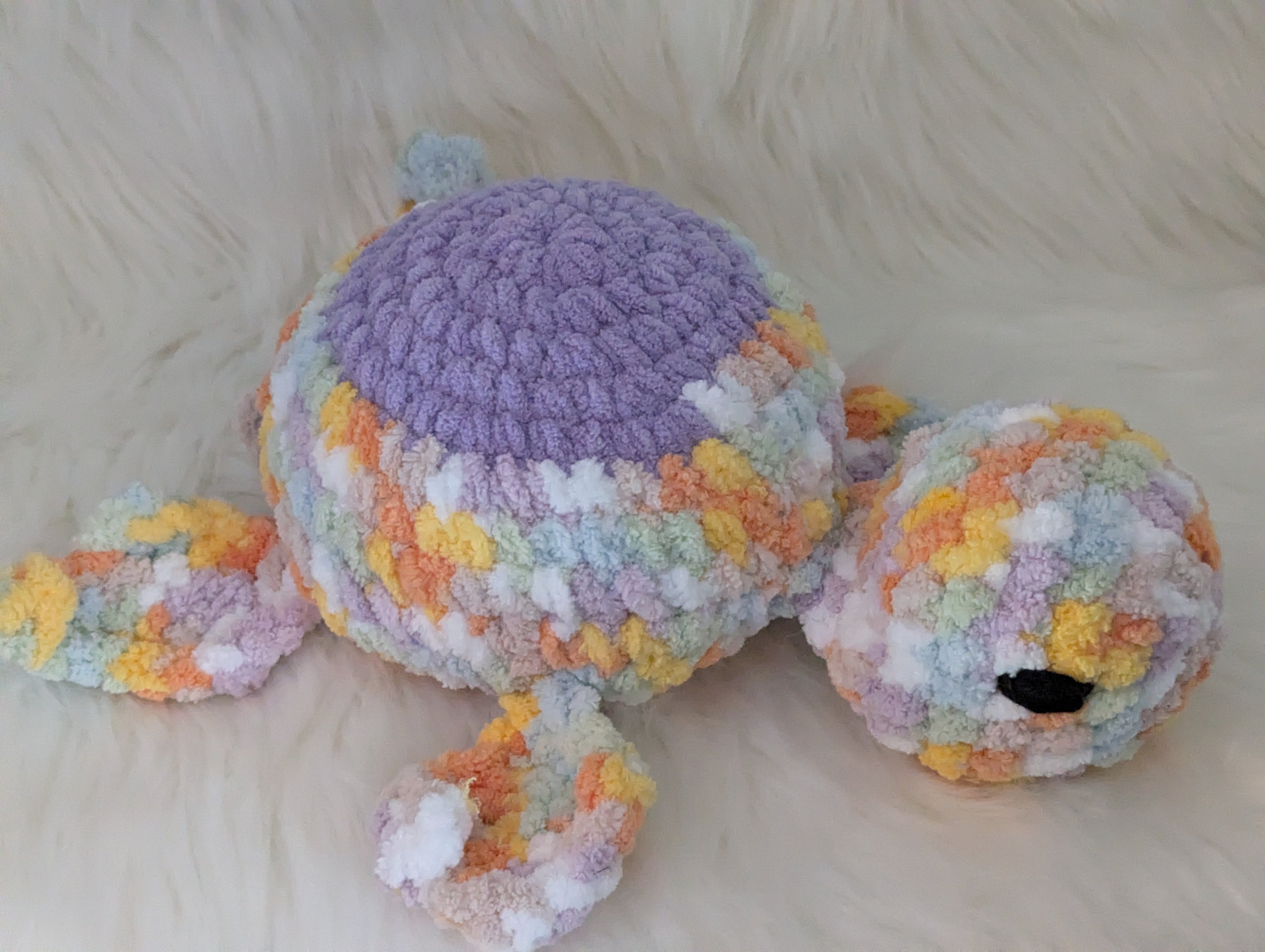 Pastel Sea Turtle Stuffie - Jumbo Turtle Plush