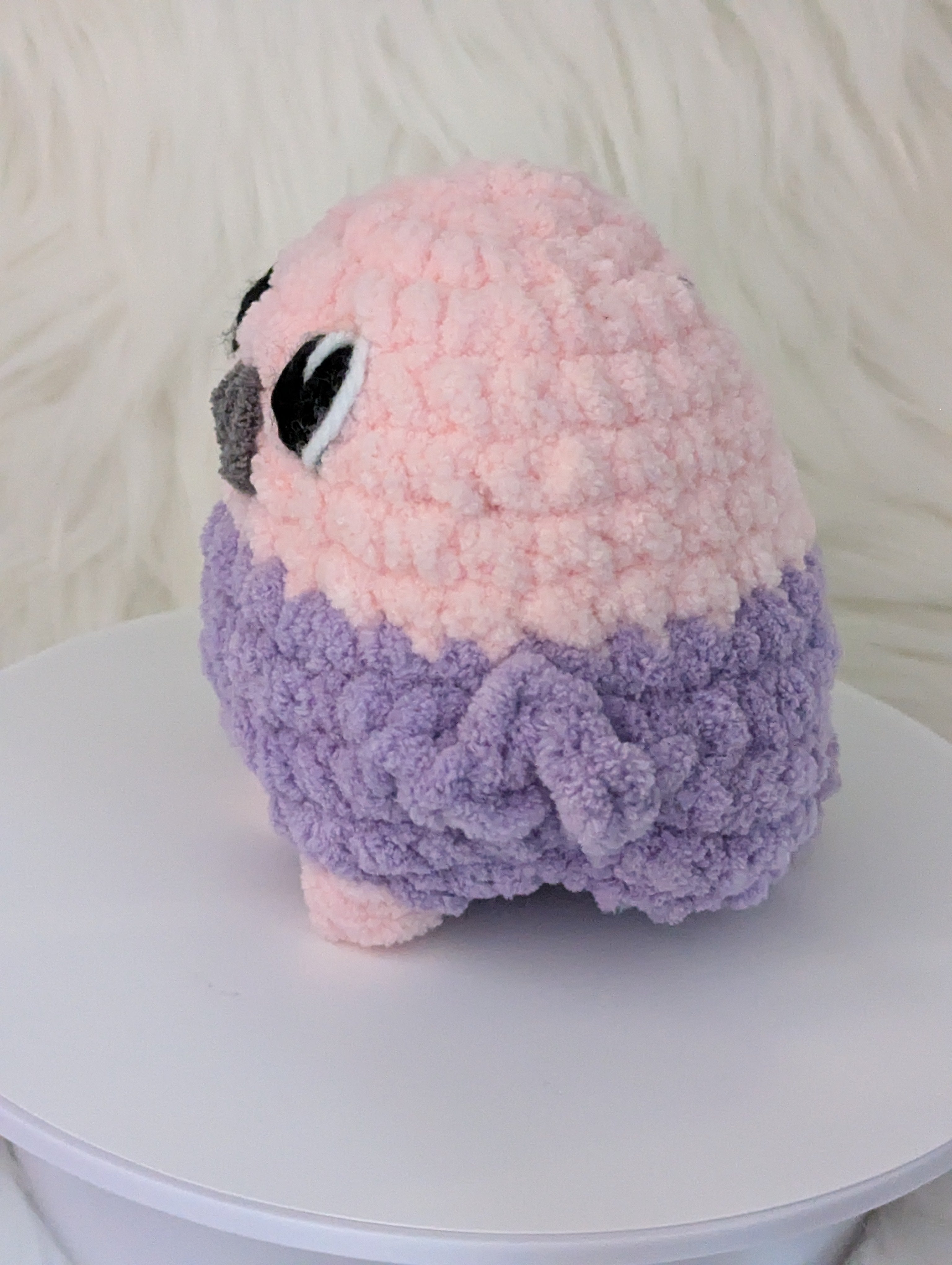 Pink and Pink Bird Plushie