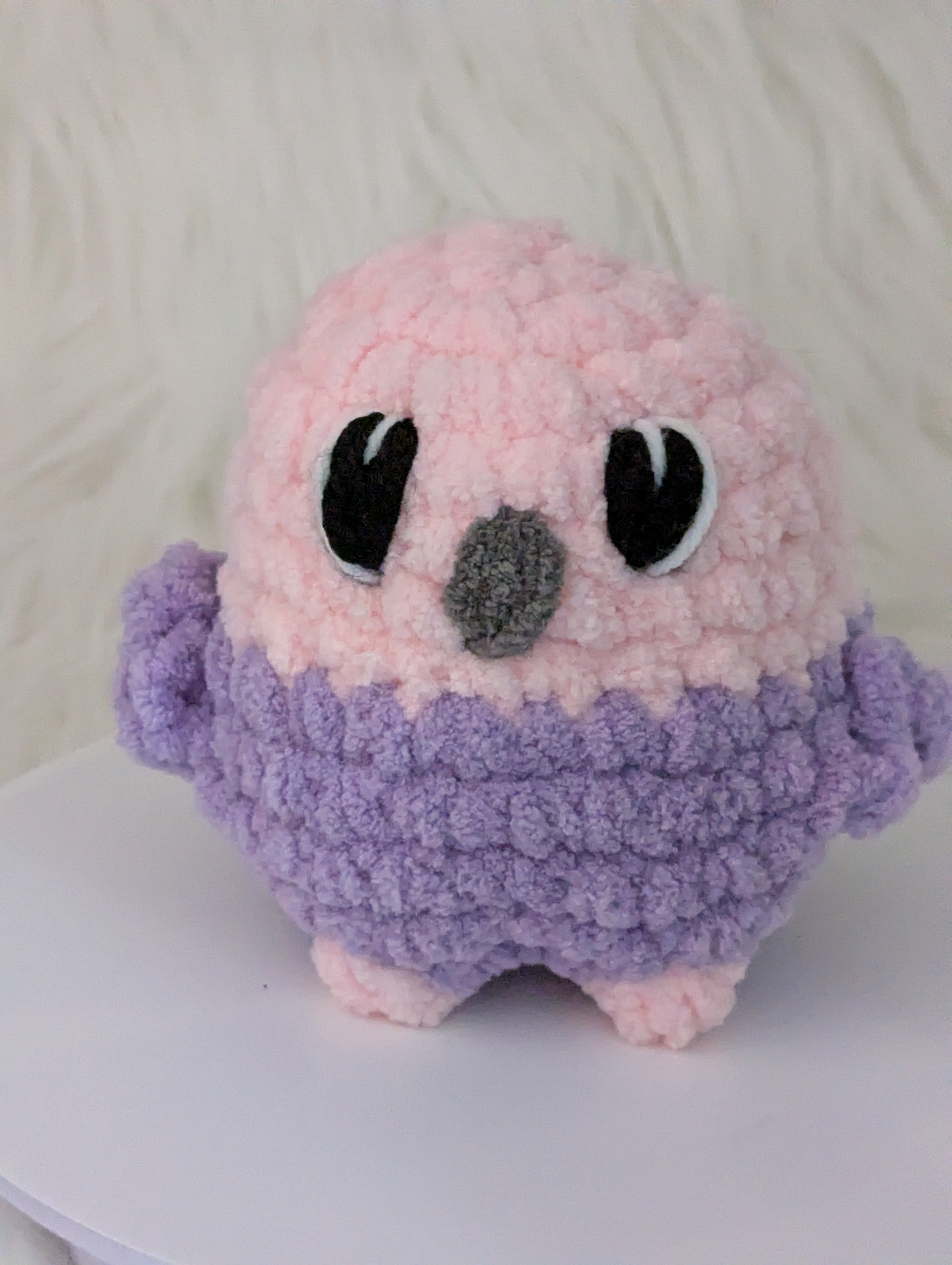 Pink and Pink Bird Plushie