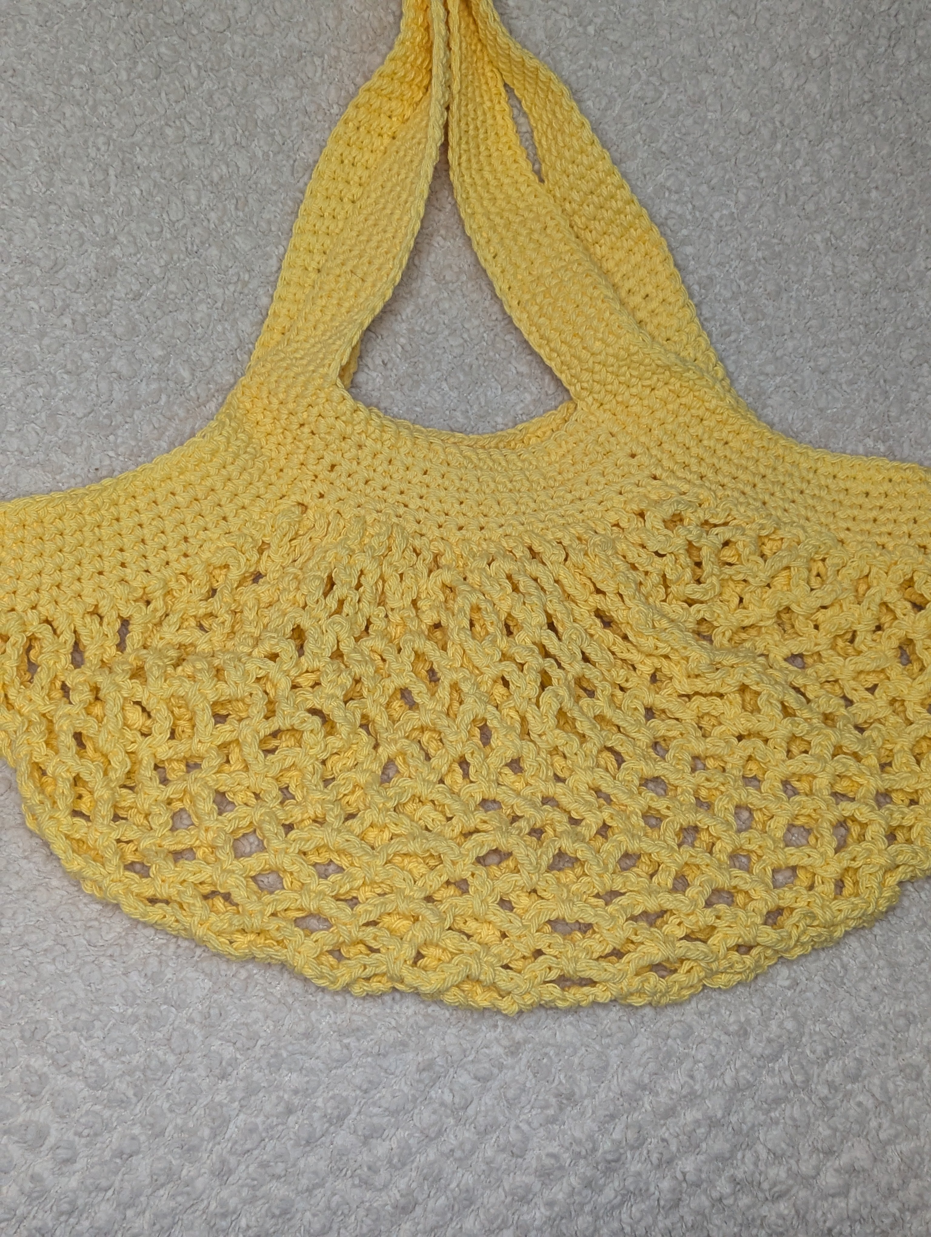 Handmade Yellow Mesh Bag