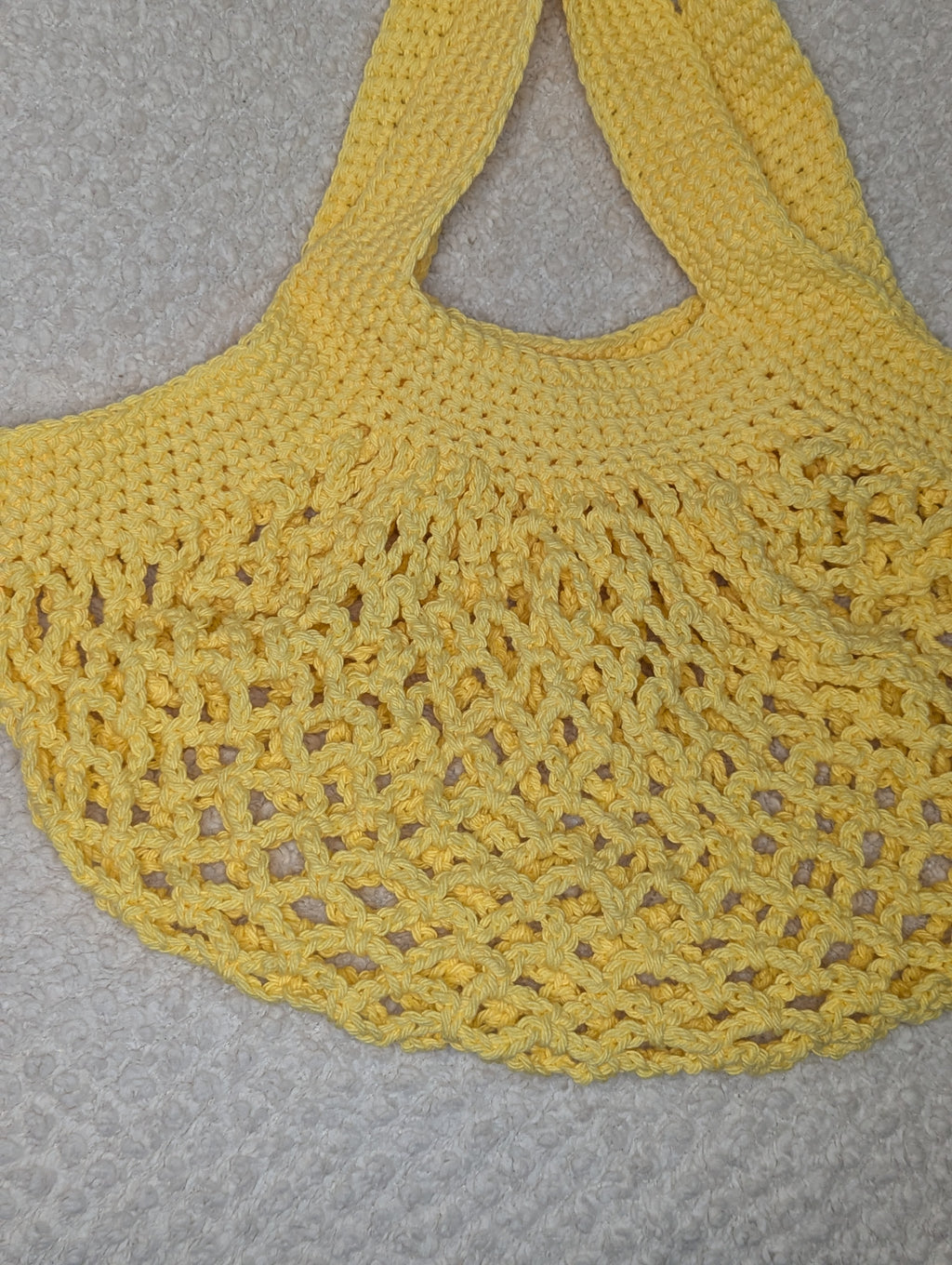 Handmade Yellow Mesh Bag