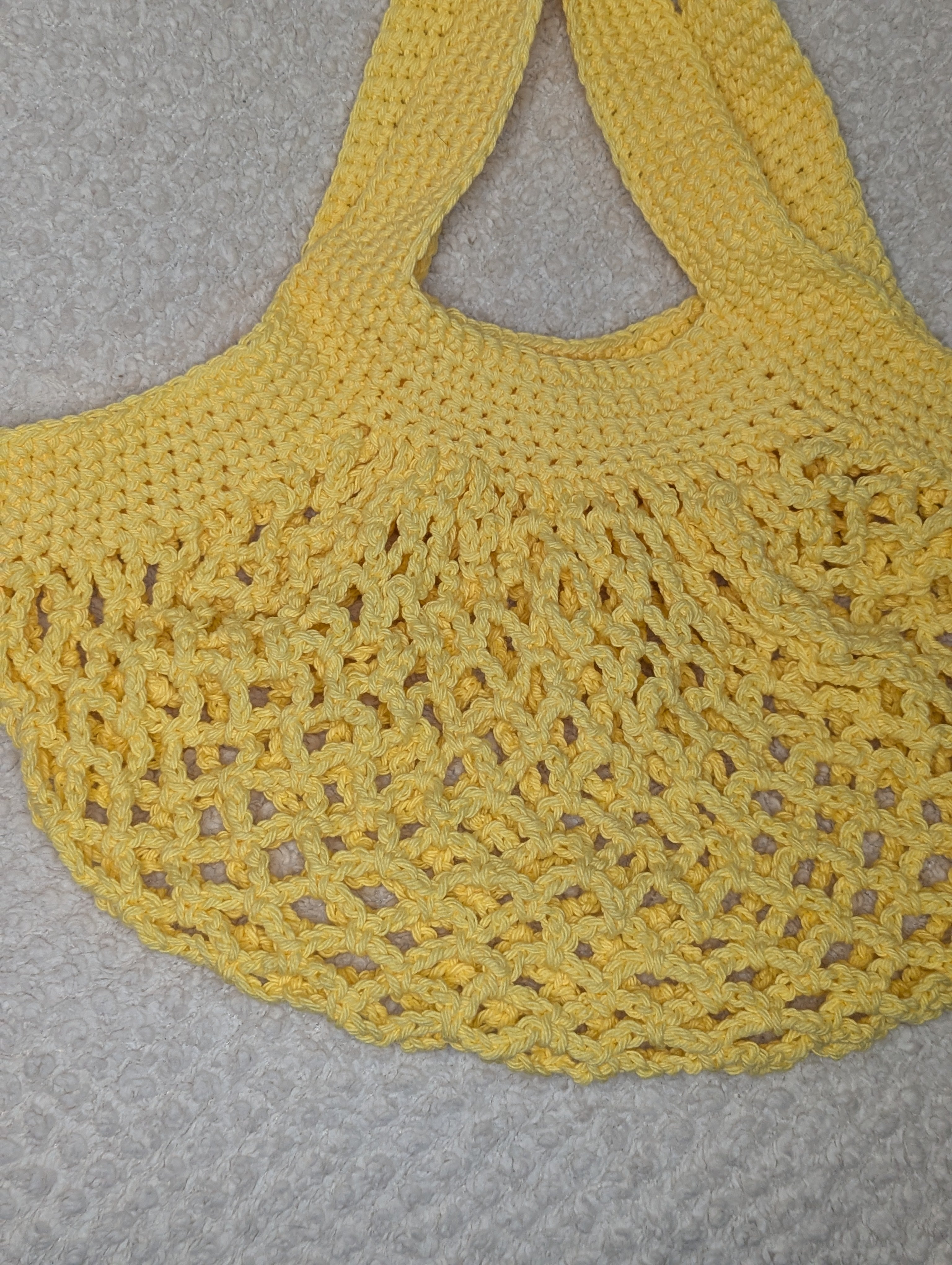 Handmade Yellow Mesh Bag