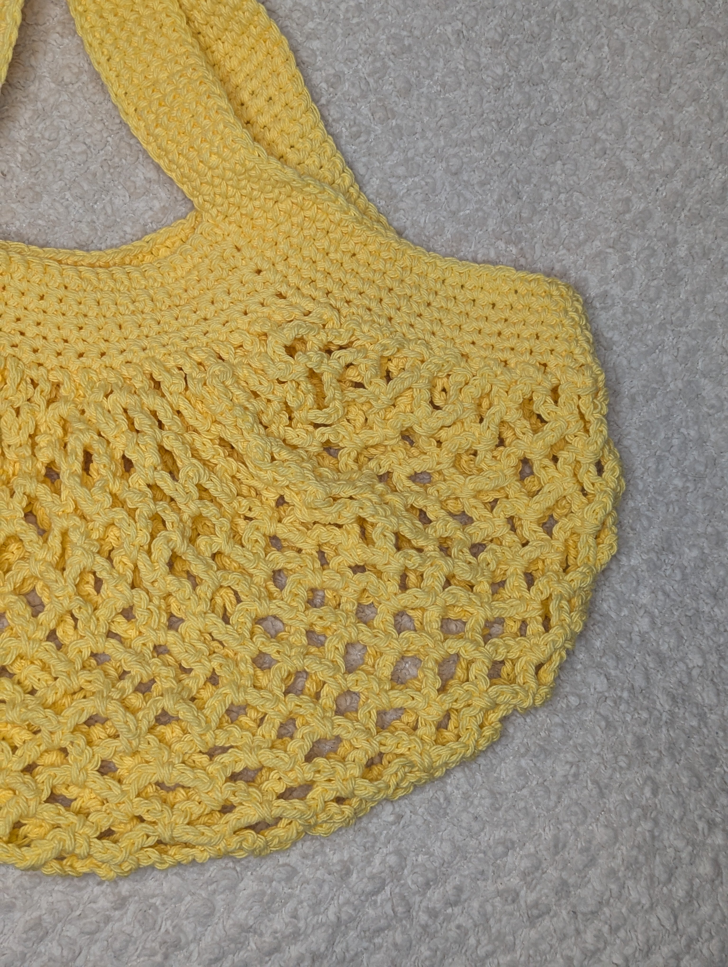 Handmade Yellow Mesh Bag